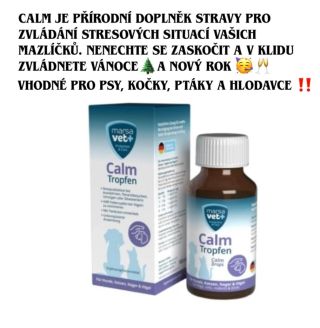 Má váš mazlíček strach z ohňostrojů, hlasitých zvuků nebo změn režimu během svátků? 🎆 Calm je přírodní doplněk stravy pro...